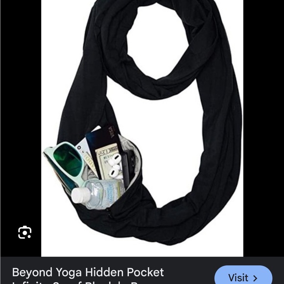 Beyond Yoga Black Pocket InfinityScarf - Picture 8 of 8
